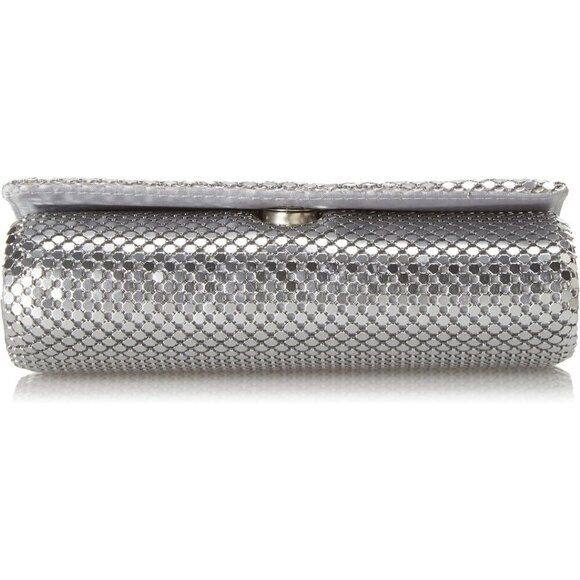 ❤️Metal Mesh Roll Bag Clutch Purse 4.5" x 7.5" x 2" Shoulder Chain Included - Picture 4 of 6